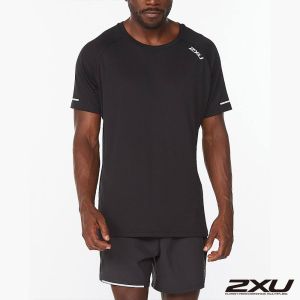 2XU 男 AERO運動短袖 黑/反光銀