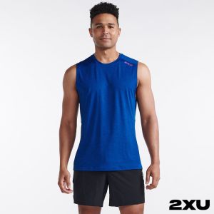 2XU 男 Motion運動背心 深海藍/淺灰