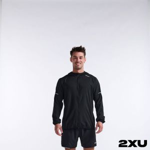 2XU 男 Aero運動外套 黑/反光銀