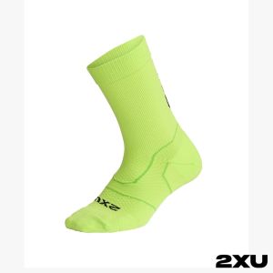 2XU Vectr Light Cush 中筒襪 螢光綠/黑
