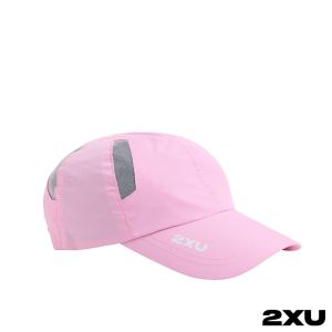 2XU 慢跑帽 淺粉/白