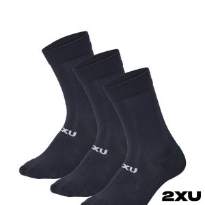 2XU 3件組中筒襪 黑