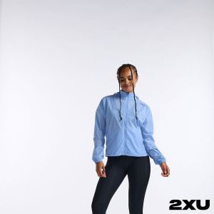 2XU 女 Aero風衣外套 藍/反光紫