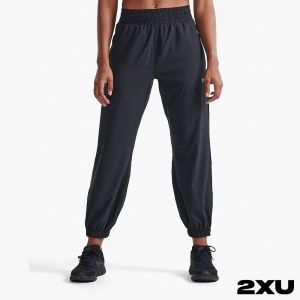 2XU 女 Aero運動長褲 黑/反光銀