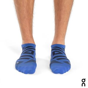 【瑞士 On 昂跑】男 競速低筒跑襪 鈷藍/單寧藍