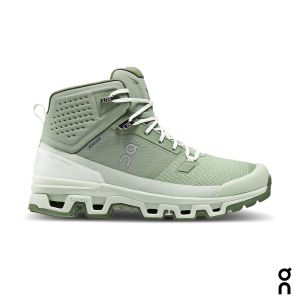 【瑞士 On 昂跑】男 登山健行鞋 Cloudrock 2 防水款 灰綠/蘆薈綠