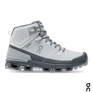 【瑞士 On 昂跑】女 登山健行鞋 Cloudrock 2 防水款 冰河灰/月蝕藍