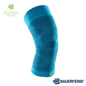 Bauerfeind保爾範 專業運動壓縮護膝束套 天空藍