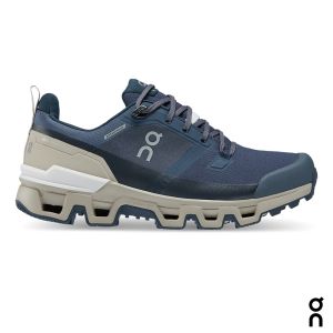 【瑞士 On 昂跑】女 登山健行鞋 Cloudwander 防水款 海軍藍/沙漠棕