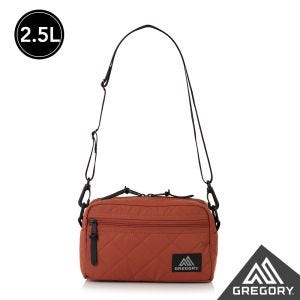 Gregory 2.5L PAD SHLD POUCH 斜背包 絎縫 棕色格紋
