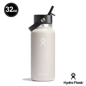 Hydro Flask 32oz/946ml 寬口 吸管 提環 保溫瓶 燕麥色