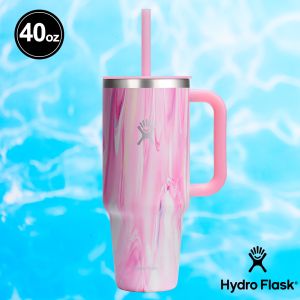Hydro Flask 40oz/1182ml 吸管 冰霸杯 Jelly 海洋霧粉