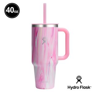 Hydro Flask 40oz/1182ml 吸管 冰霸杯 Jelly 海洋霧粉