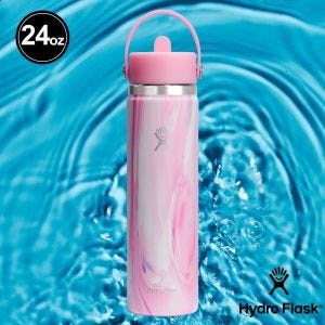 Hydro Flask 24oz/709ml 寬口 吸管 真空 保溫瓶 Jelly 海洋霧粉