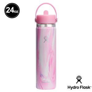 Hydro Flask 24oz/709ml 寬口 吸管 真空 保溫瓶 Jelly 海洋霧粉