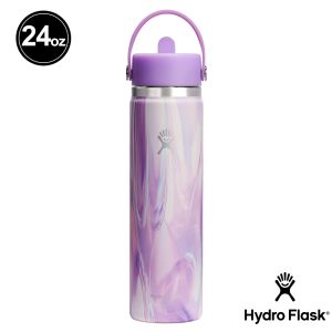 Hydro Flask 24oz/709ml 寬口 吸管 真空 保溫瓶 Jelly 水母幻紫