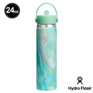 Hydro Flask 24oz/709ml 寬口 吸管 真空 保溫瓶 Jelly 美人魚綠