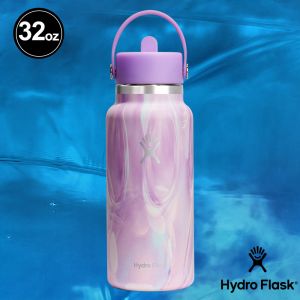 Hydro Flask 32oz/946ml 寬口 吸管 提環 保溫瓶 Jelly 水母幻紫