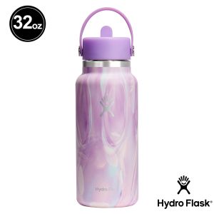 Hydro Flask 32oz/946ml 寬口 吸管 提環 保溫瓶 Jelly 水母幻紫