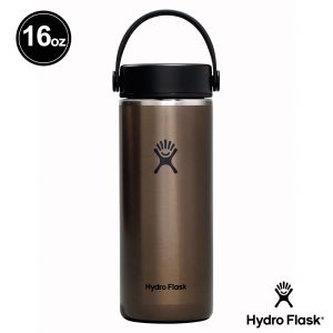 Hydro Flask 16oz/473ml 寬口 輕量 提環 真空 保溫瓶 曜石黑