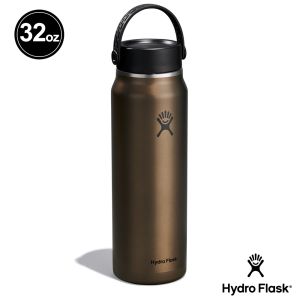 Hydro Flask 32oz/946ml 輕量 寬口 提環 保溫瓶 曜石黑
