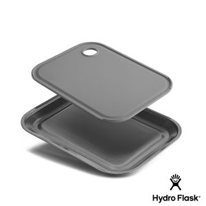 Hydro Flask 砧板及不鏽鋼托盤組 粉灰