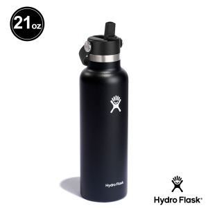 Hydro Flask 21oz/621ml 標準口 吸管 真空 保溫瓶 時尚黑
