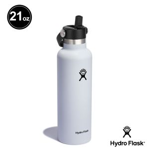 Hydro Flask 21oz/621ml 標準口吸管真空保溫瓶 經典白