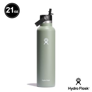 Hydro Flask 21oz/621ml 標準口吸管真空保溫瓶 灰綠