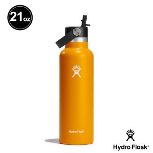Hydro Flask 21oz/621ml 標準口 吸管 真空 保溫瓶 海星橘