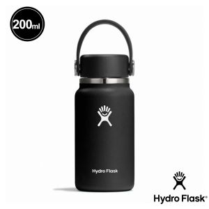 Hydro Flask 200ml 迷你 真空 保溫瓶 時尚黑