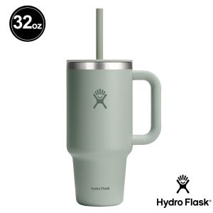 Hydro Flask 32oz/946ml 吸管 冰霸杯 隨手杯 灰綠