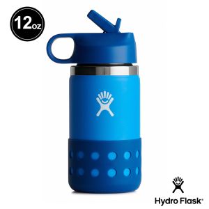 Hydro Flask 12oz/354ml 寬口吸管蓋保溫瓶 湖泊藍