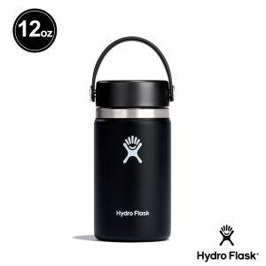 Hydro Flask 12oz/354ml 寬口提環保溫瓶 時尚黑