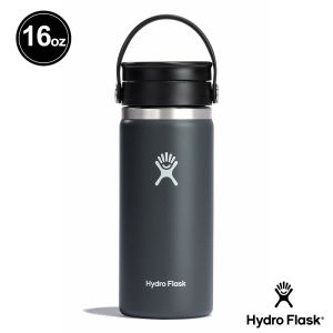 Hydro Flask 16oz/473ml 寬口 旋轉 咖啡蓋 保溫瓶 石板灰