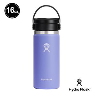 Hydro Flask 16oz/473ml 寬口 旋轉 咖啡蓋 保溫瓶 紫藤花