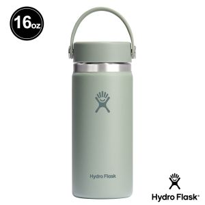 Hydro Flask 16oz/473ml 寬口 提環 保溫瓶 灰綠