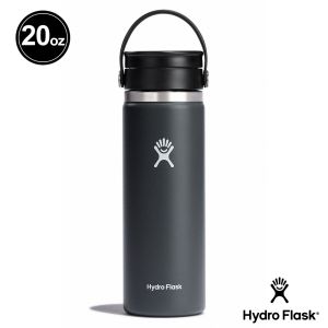 Hydro Flask 20oz/592ml 寬口 旋轉 咖啡蓋 保溫瓶 石板灰