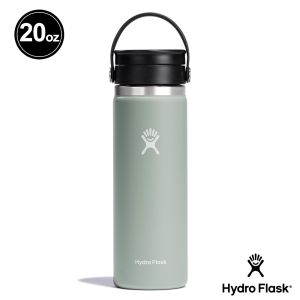 Hydro Flask 20oz/592ml 寬口 旋轉 咖啡蓋 保溫瓶 灰綠