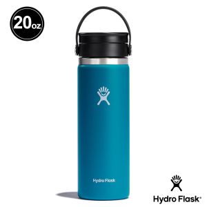 Hydro Flask 20oz/592ml 寬口 旋轉 咖啡蓋 保溫瓶 湖水藍