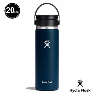 Hydro Flask 20oz/592ml 寬口 旋轉 咖啡蓋 保溫瓶 靛藍色