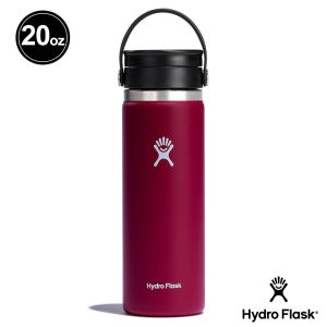 Hydro Flask 20oz/592ml 寬口 旋轉 咖啡蓋 保溫瓶 酒紅色