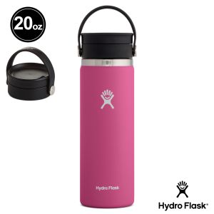 Hydro Flask 20oz/592ml 寬口 旋轉 咖啡蓋 保溫瓶 石竹紅