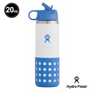 Hydro Flask 20oz/592ml 寬口吸管蓋保溫瓶 海灣藍
