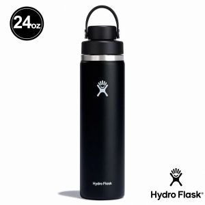 Hydro Flask 24oz/709ml 寬口 雙頭 真空 保溫瓶 時尚黑