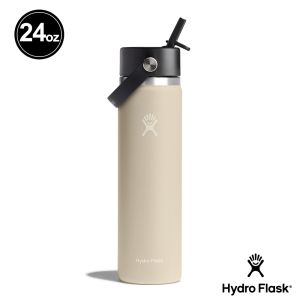 Hydro Flask 24oz/709ml 寬口 吸管 真空 保溫瓶 燕麥色