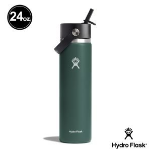 Hydro Flask 24oz/709ml 寬口 吸管 真空 保溫瓶 針葉綠