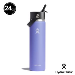 Hydro Flask 24oz/709ml 寬口吸管真空保溫瓶 紫藤花