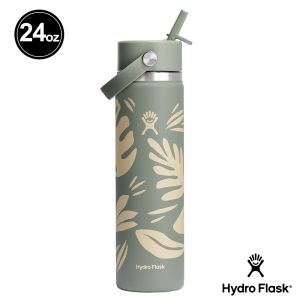 Hydro Flask 24oz/709ml 寬口 吸管 真空 保溫瓶 迷幻森林