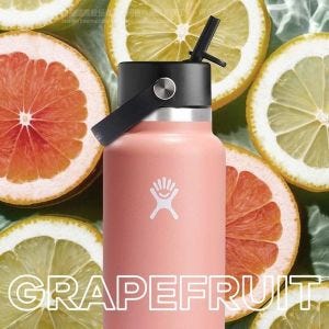 Hydro Flask 32oz/946ml 寬口 吸管 提環 保溫瓶 葡萄柚粉